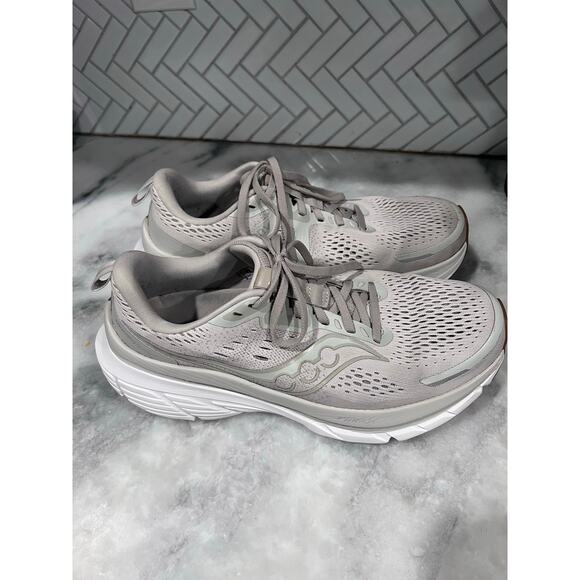 Saucony Omni 20 Men’s 9 Running Shoes Gray White Stability PWRRUN Support - Picture 1 of 14